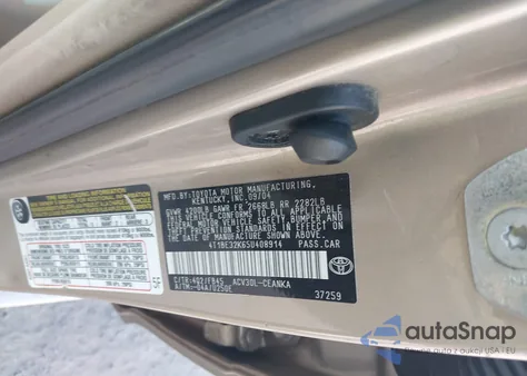 2005 Toyota Camry Le from USA, damaged, VIN 4T1BE32K65U408914